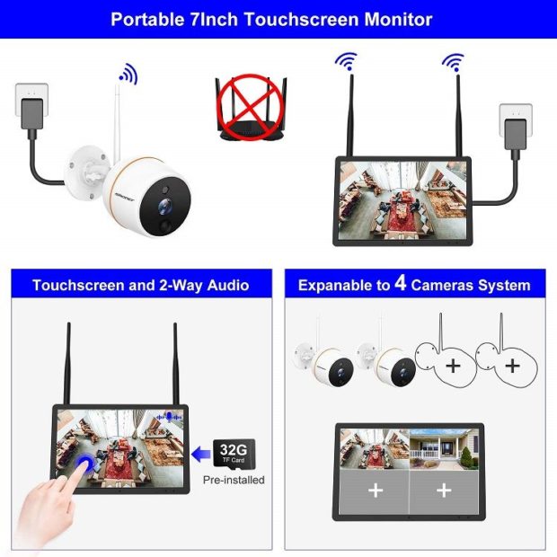 Wireless Security Camera With Touchscreen NVR Review SecurityBros