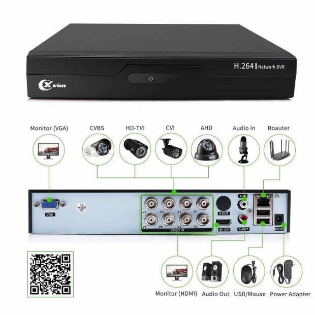 Xvim Surveillance System Reviews XVIM 1080P 4/8CH Outdoor Security