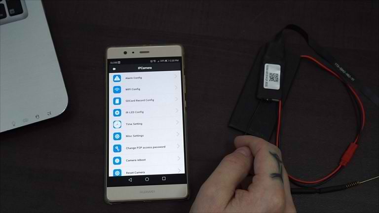Testing this very small DIY WiFi hidden spy camera