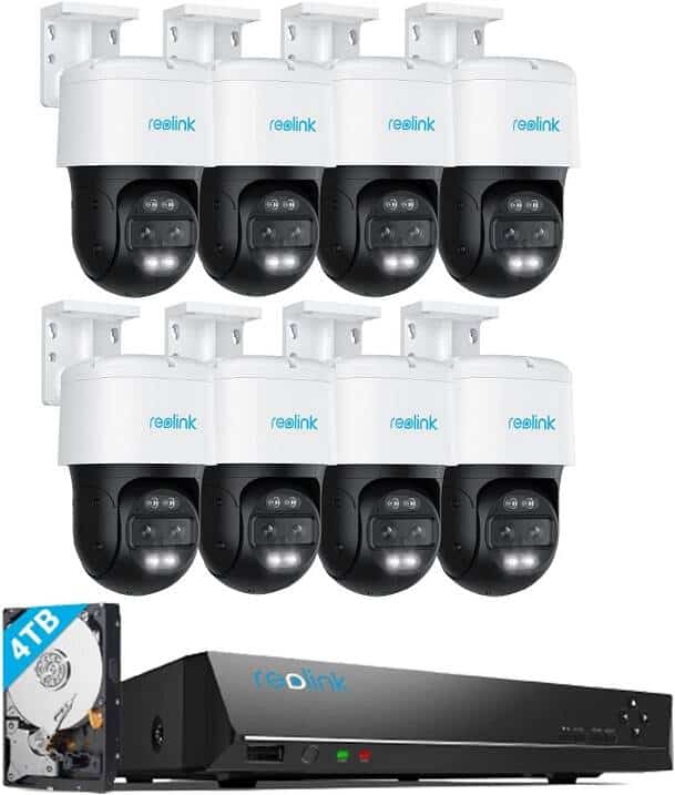REOLINK 4K PTZ Security Cameras System Review with 8 Reolink Trackmix and NVR RLN16-410