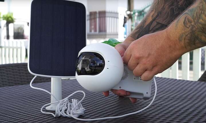 Do battery-powered security cameras offer continuous recording?